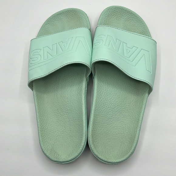 Vans Slip On Mint Green Slides Size 9 Women’s - Picture 12 of 13